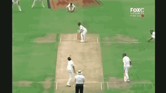 a fox sports news broadcast of a cricket game