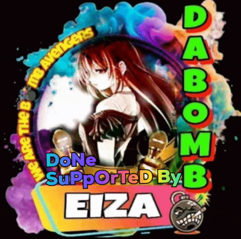 a picture of a girl with the words " done supported by eiza "