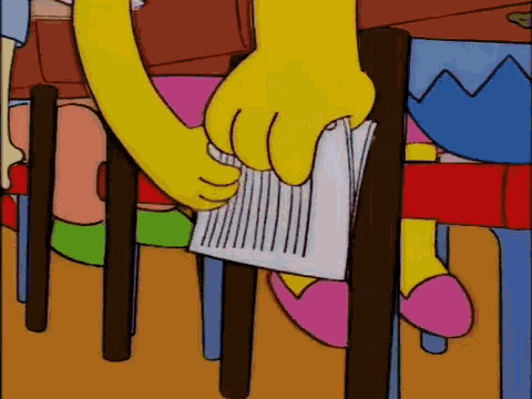 Reading Note The Simpsons GIF - Reading Note The Simpsons GIFs