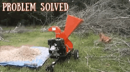 Wood Chipper Problem Solved GIF - Wood Chipper Problem Solved Solution GIFs