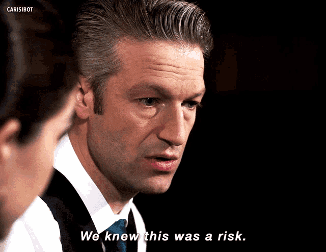 a man says " we knew this was a risk "