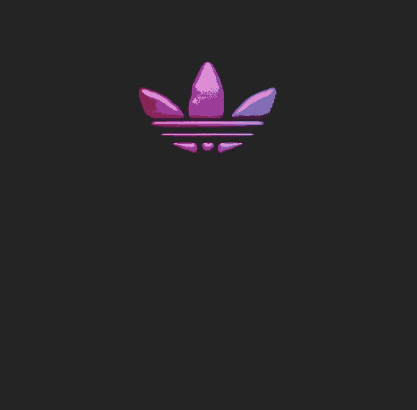 a colorful logo for adidas on a dark background