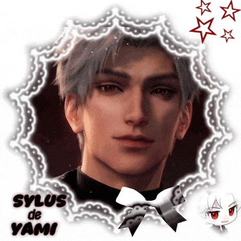 a picture of a man with sylus de yami written on the bottom