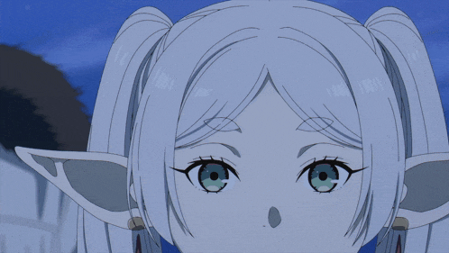 a girl with white hair and green eyes has the words you will be informed of the details later