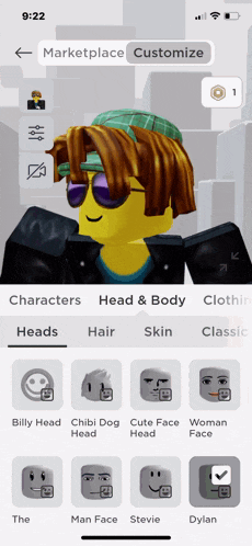 a screenshot of a character 's head and body in a video game