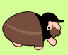 a cartoon of a sheep with a hat on