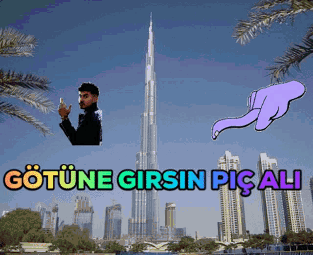 a picture of a city with the words gotune girsin pic ali written on it