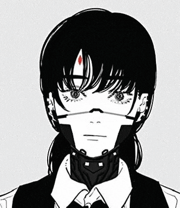 a black and white drawing of a person wearing a mask and a suit .