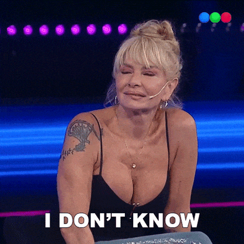 a woman with a tattoo on her shoulder says i don 't know