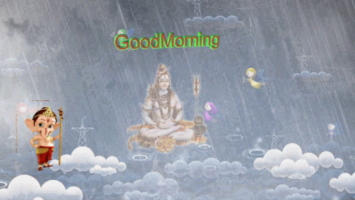 Good Morning Lord Shiva GIF - Good Morning Lord Shiva Rainy Morning GIFs