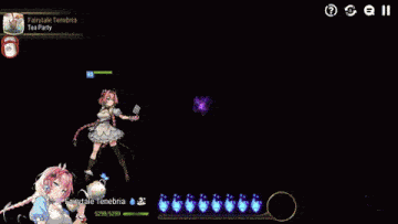 a screenshot of a video game called fairytale tenebina tea party