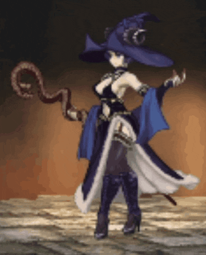 a woman in a witch costume holding a cane