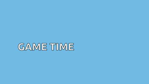 a hand is holding a megaphone in front of a cloud with the words game time written on it