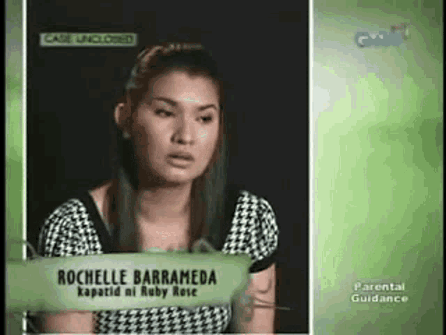 a woman named rochelle barrameda appears on a tv show