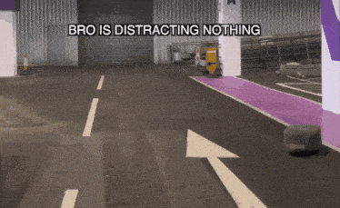 a sign that says bro is distracting nothing in a parking lot