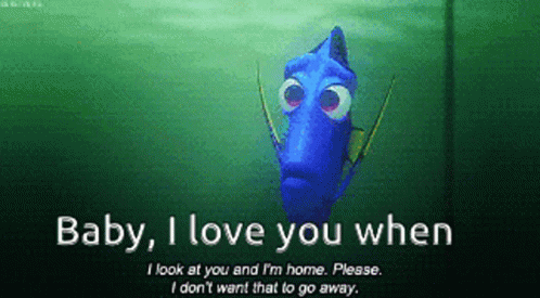Baby I Love You When Finding Dory GIF - Baby I Love You When Finding Dory Look At You GIFs