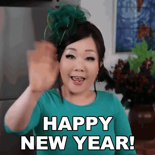 Happy New Year Emily Kim GIF - Happy New Year Emily Kim Maangchi GIFs