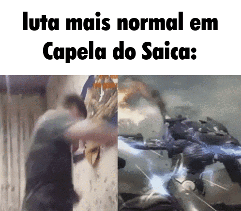 a screenshot of a video game with the words luta mais normal em capela do saica at the bottom