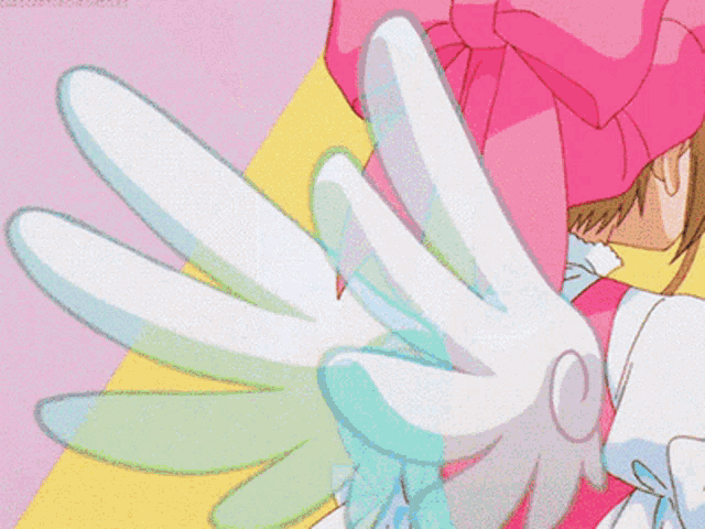 a girl in a pink dress with white gloves on