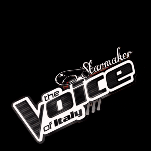 a poster for the voice of italy with smoke coming out of it