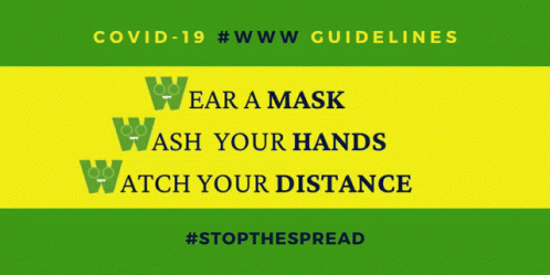 Wear A Mask Wash Your Hands GIF - Wear A Mask Wash Your Hands Watch Your Distance GIFs