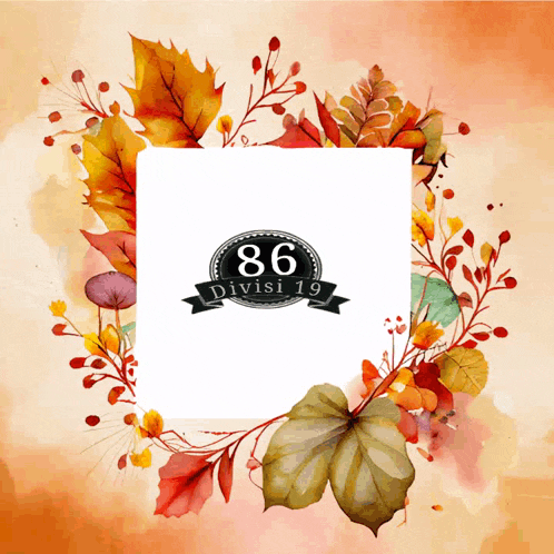 a sign that says 86 divisi 19 is surrounded by leaves