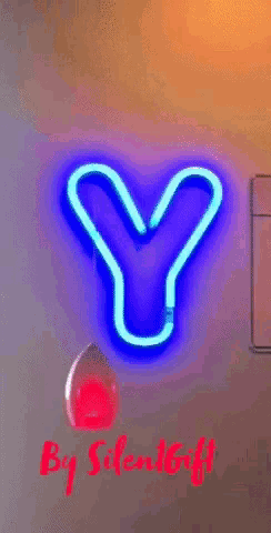 a neon sign that says ' mn ' on it