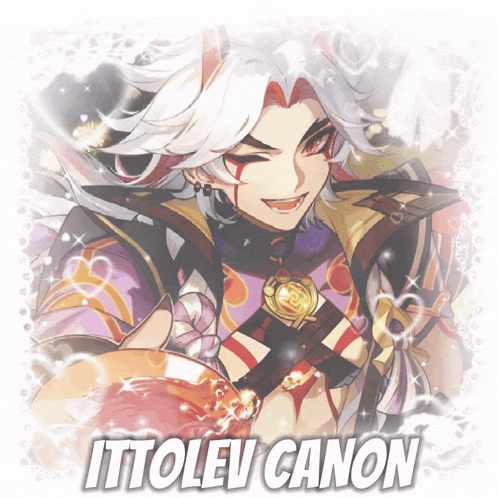 a picture of ittolev canon is displayed on a shiny background