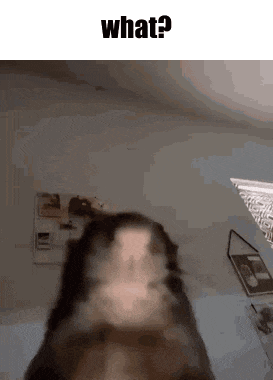 a blurry picture of a person 's face with the words " what " above it