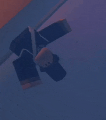 a cartoon character is laying upside down on the ground