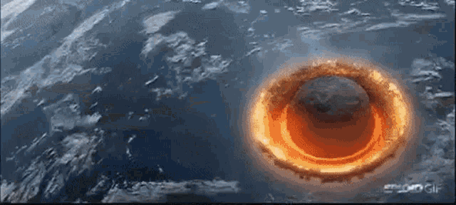 a picture of a black hole in space