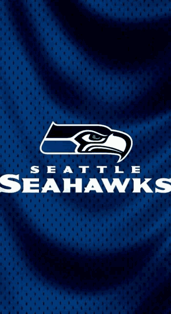 a seattle seahawks logo on a blue jersey