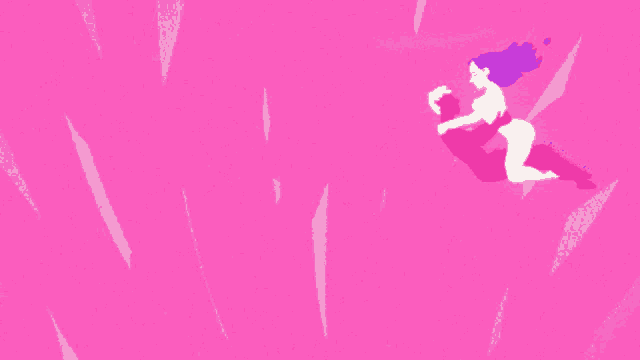 a pink and white background with a white circle in the center