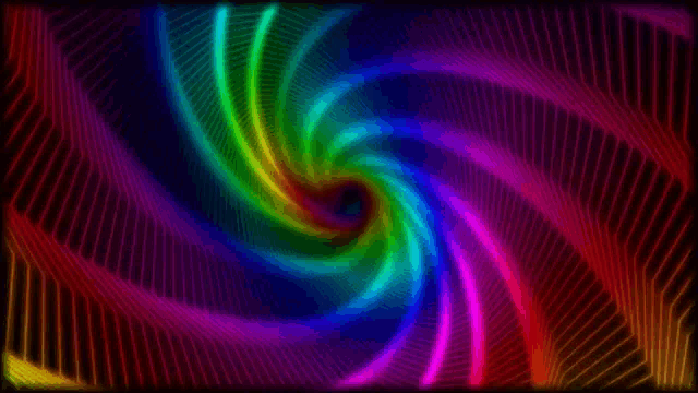 a colorful swirl on a black background