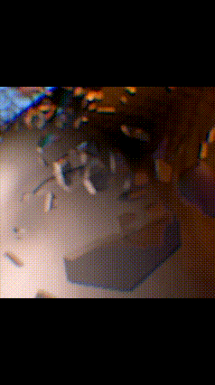 a blurred image of a person laying on a bed