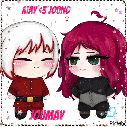 a picture of a boy and a girl with the words may < 5 journo joumay