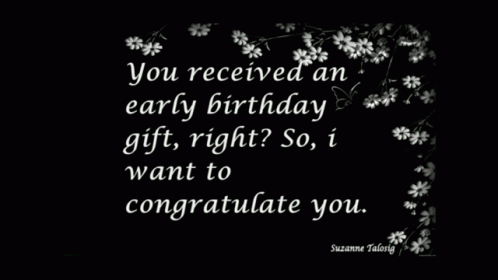 You Receive An Early Birthday Gift Congratulations GIF - You Receive An Early Birthday Gift Congratulations Suzzane Talosig GIFs