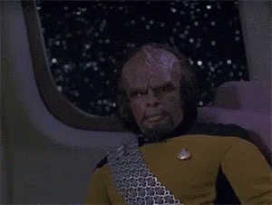 When You'Re Late To A Meeting GIF - Worf Star Trek Shit GIFs