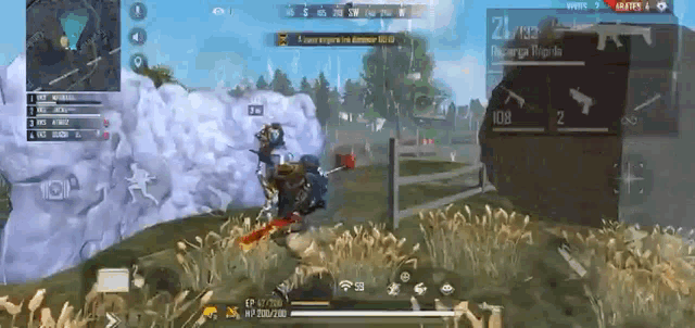 a screenshot of a video game with the number 21 on the top left
