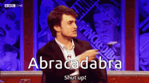 Harry Potter Abracadabra GIF - Harry Potter Abracadabra Shut Up GIFs