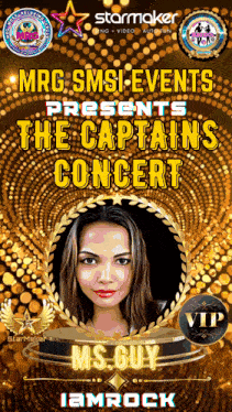 a poster that says mrg smsi events presents the captain 's concert