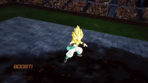 a screenshot of a video game shows a character called gohan