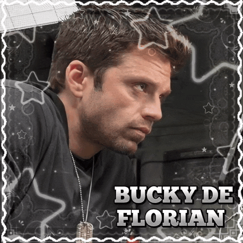 a picture of a man with the name bucky de florian above him