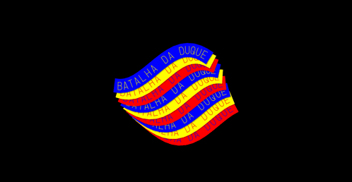 a logo that says batalha da duque in red blue and yellow