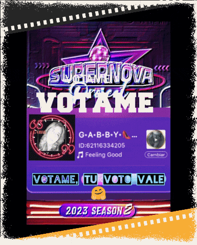 a poster for supernova votame shows a woman 's profile