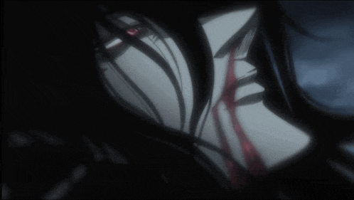 a close up of a person with blood coming out of their nose