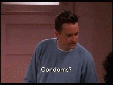Condoms Issue.. GIF - Friends Condoms Matthew Perry GIFs