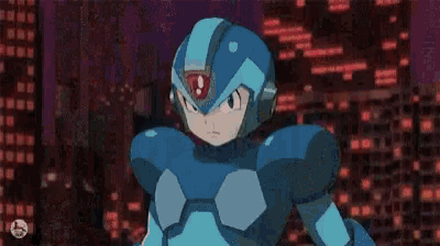 a cartoon character is holding a gun and a shield in his hands .
