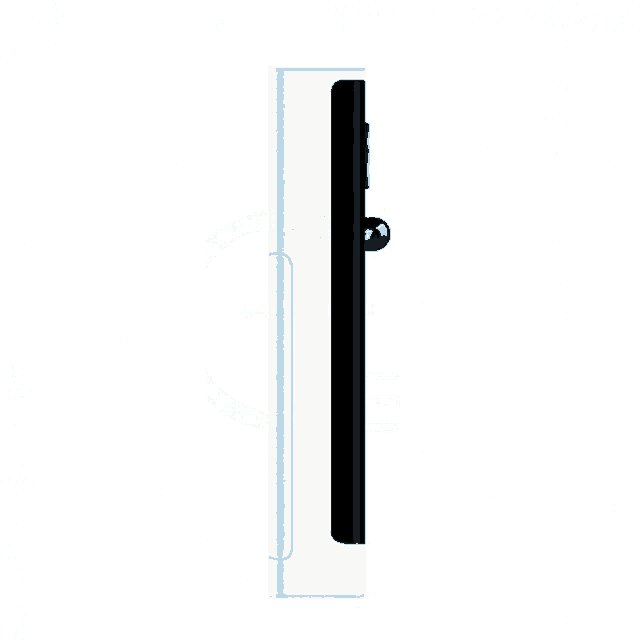 a doorbell with a camera and a bell button on it is on a white background .