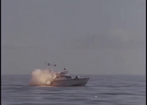 yacht on fire gif
